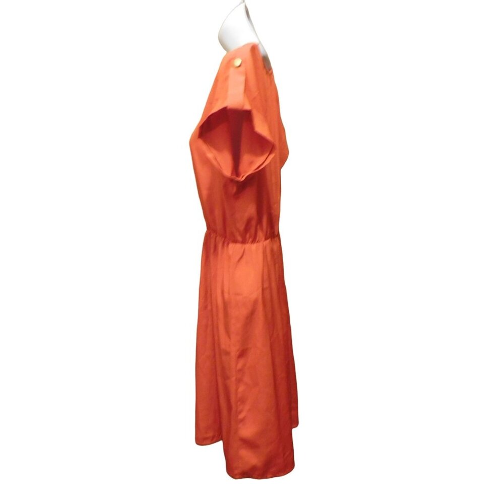 Women's Orange Dress Whisper Short Sleeves  Sz. L - Picture 5 of 7
